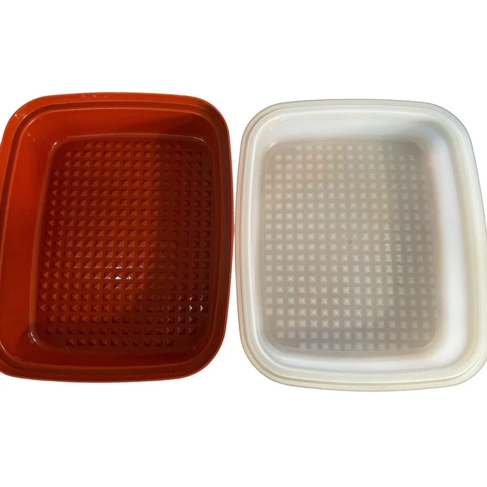 Vintage Tupperware .  Season-Serve® ~ Paprika Sheer ~ #1294-1 ~ Made USA 12